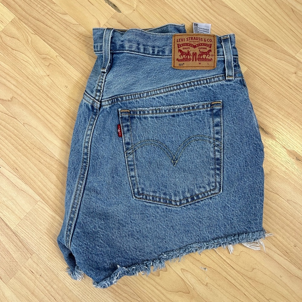 Levi's Blue Denim Cutoff Shorts